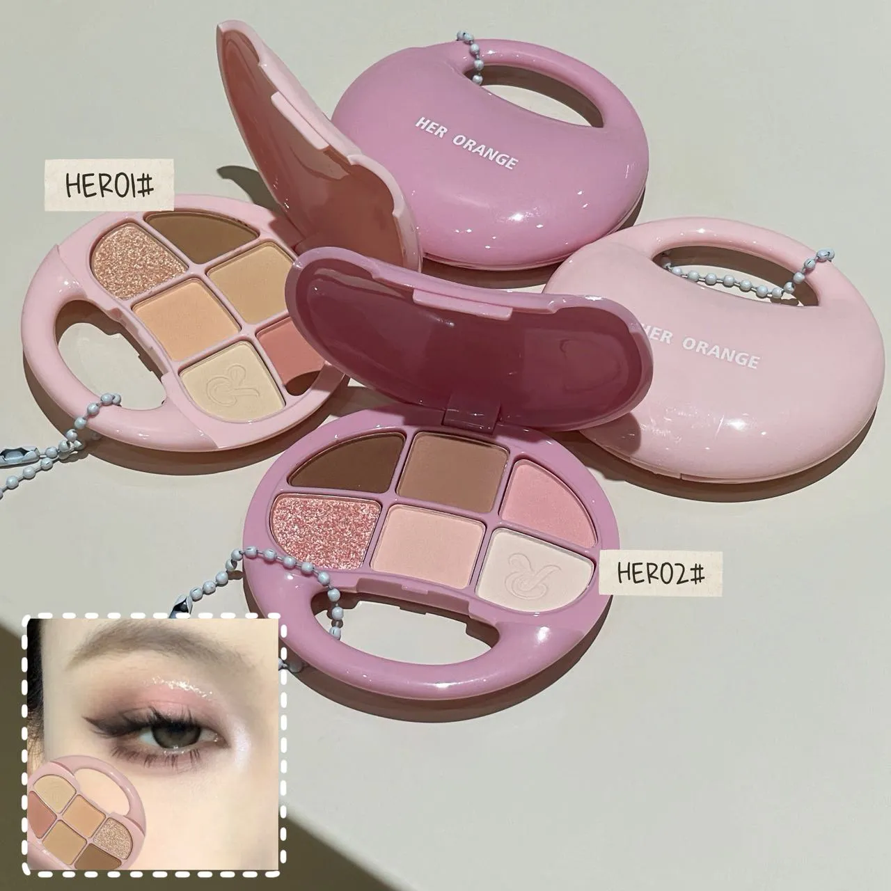 Pink Brown Six Color Eye Shadow Disk Low Saturation Matte Pearlescent Eyeshadow Palette Korean Makeup Matte Shimmer Eye Cosmetic