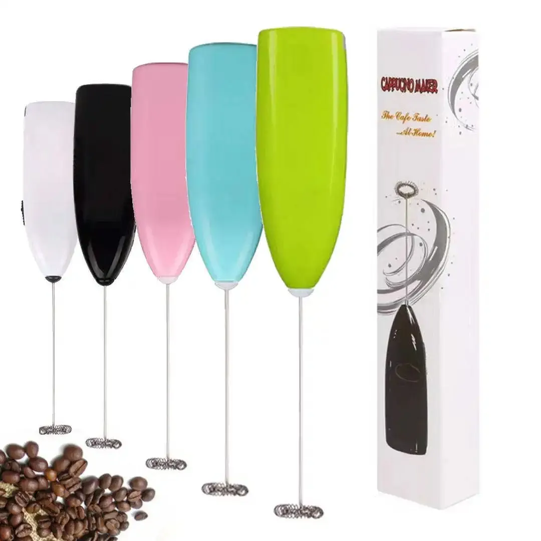 Egg Beater Electric Milk Frother Household Small Mixer Manual for Coffee Cappuccino Cream Frothy Blend Eggs Beater Kitchen Whisk