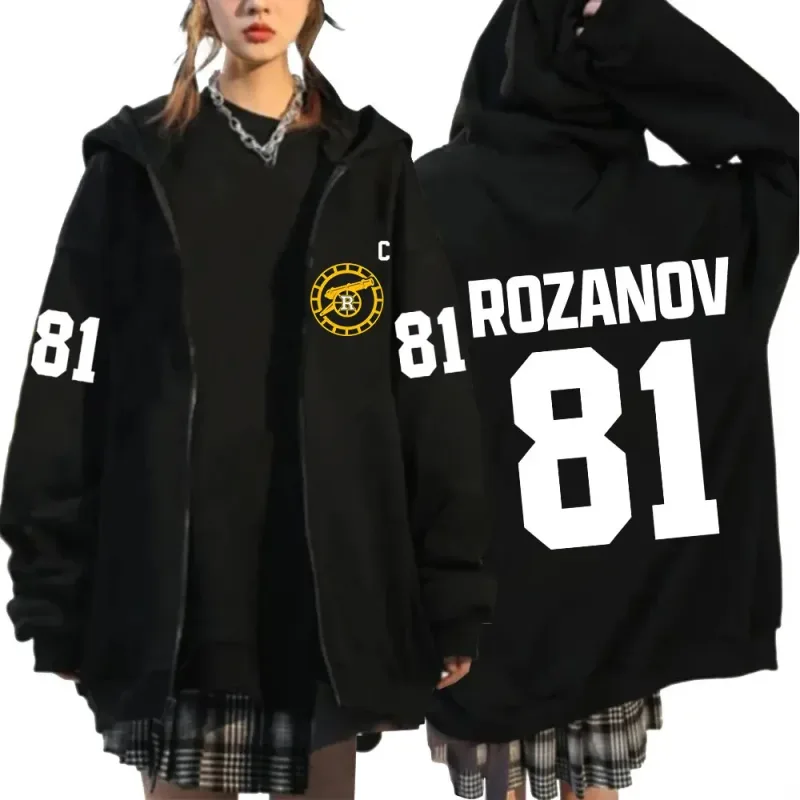Heated Rivalry Ilya Rozanov 81 Boston Raiders Merch Zipper Hoodies Men's Women Clothing Fashion Zip Up Sweatshirts Jackets Coats
