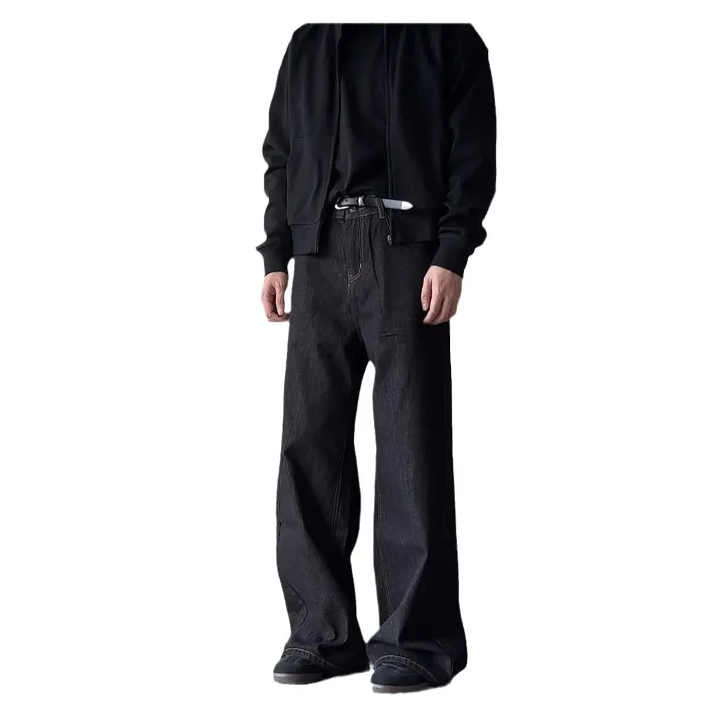American Washed Retro Classic Straight Loose Autumn And Winter Men's And Women's Jeans