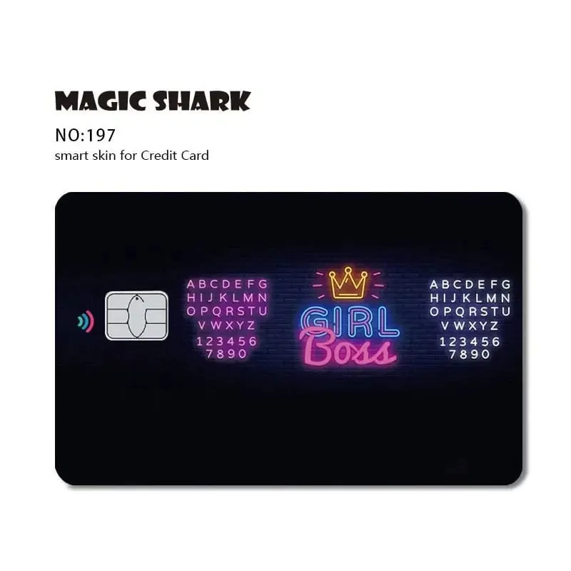 Magic Shark Poke Dog マット PVC 耐衝撃ステッカー フィルム スキンカバー デビット クレジット バンク カード用 色褪せなし