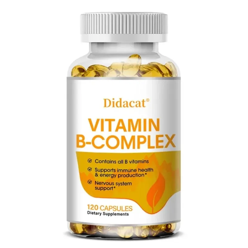 Vitamin B Complex - Contains All B Vitamins Supports Immune Health & Energy Production Nervous System Support