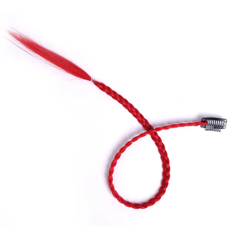 Synthetische 5 Teile/los Clip-in Extensions Für Frauen Pferdeschwanz Regenbogen Geflecht Haar Verlängerung 22'' Ombre Haarteil Box Braid Mit Clip