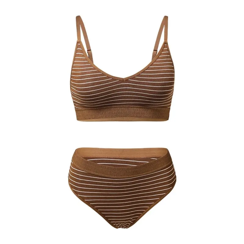 New Design Hot Sale Seamless Bra Brief Female Underwear Bikini Women Bralette Teenage Cotton Bra Panties Set