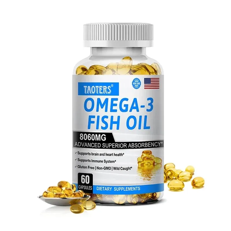 Omega-3 & EPA DHA – Heart Health Brain Health Inflammation Health Support Gluten-Free Easy To Swallow