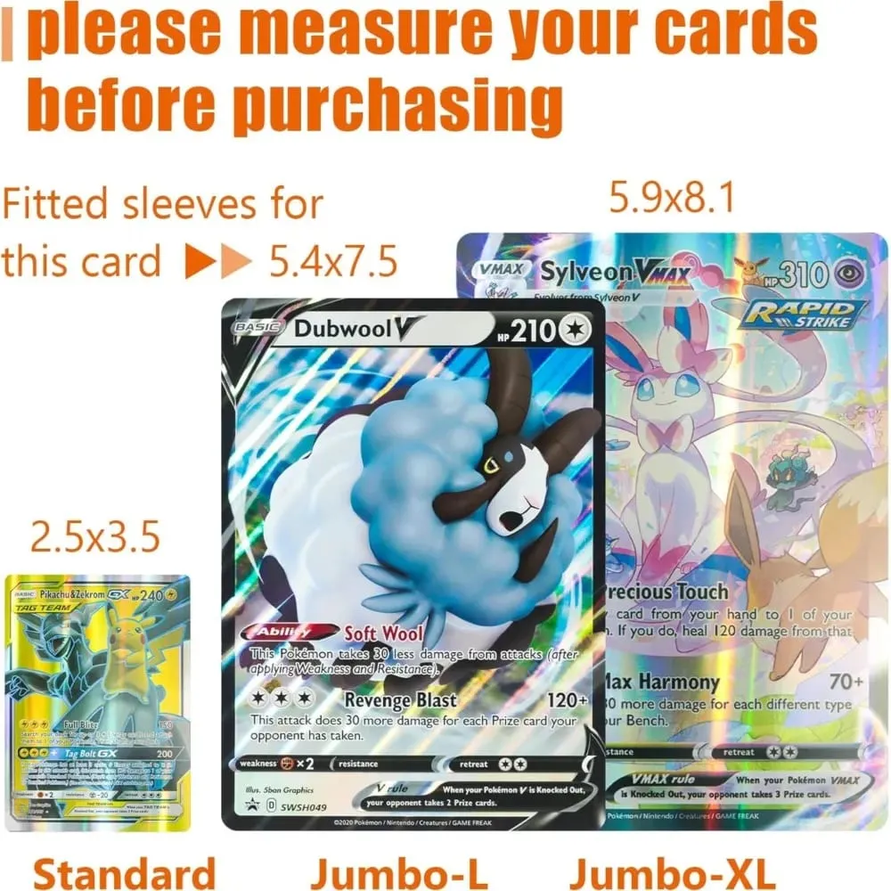 Jumbo Cards Sleeves L Xl Large Size Transparent Card Holder Protector For Tcg Mtg Game Sport Cards Oversized Trading Card Photo