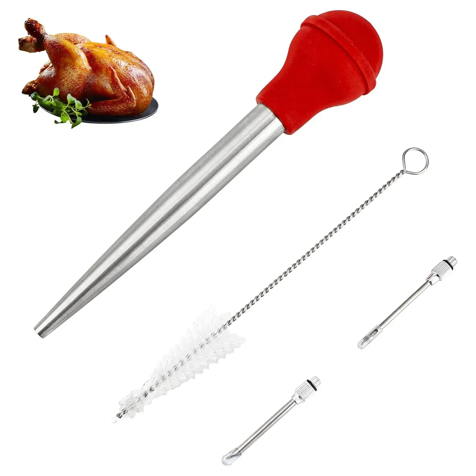 Turkey Baster for Cooking & Kitchen Meat Injector Syringe for Hot Liquid Food Grade Baster Thanksgiving Christmas Essential Tool