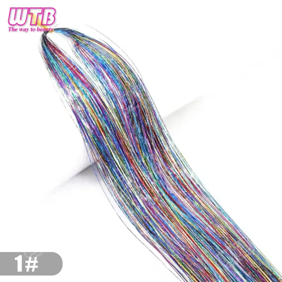 Multi-Color Glitter Synthetic Hair Extension Wig BB Clip Style Suitable for Women and Girls to Wear During Holidays and Events