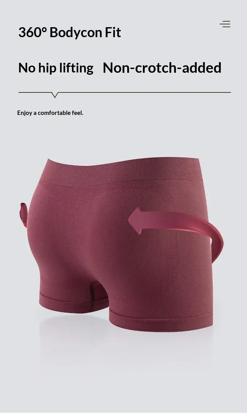 1pcs Elastic Underwear Men's Boxer Shorts Seamless Underpants Soft Panties Sexy Slim Lingerie Snug Moisture-wicking Trunks