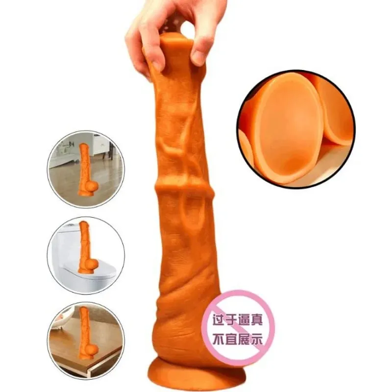 Huge Horse Dildo Realistic Animal Penis Anal Plug Simulation Big Dick Masturbator with Suction Cup Adults Sex Toys for Women Men