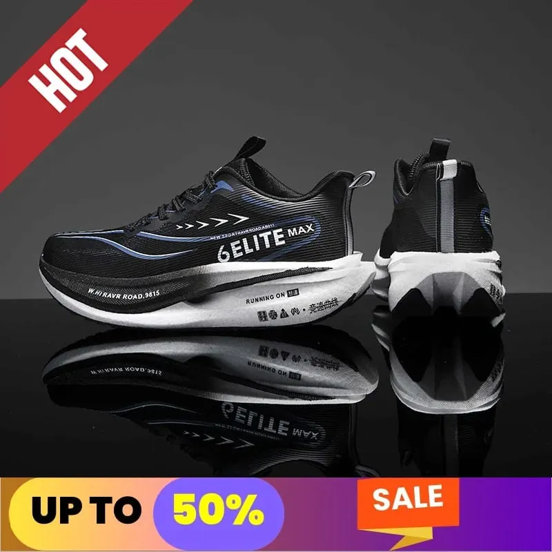 Fluorescence Running Shoes CarbonBoard Marathon Men Sports Breathable Women's Comfortable Athletic Casual Sneakers WearResistant