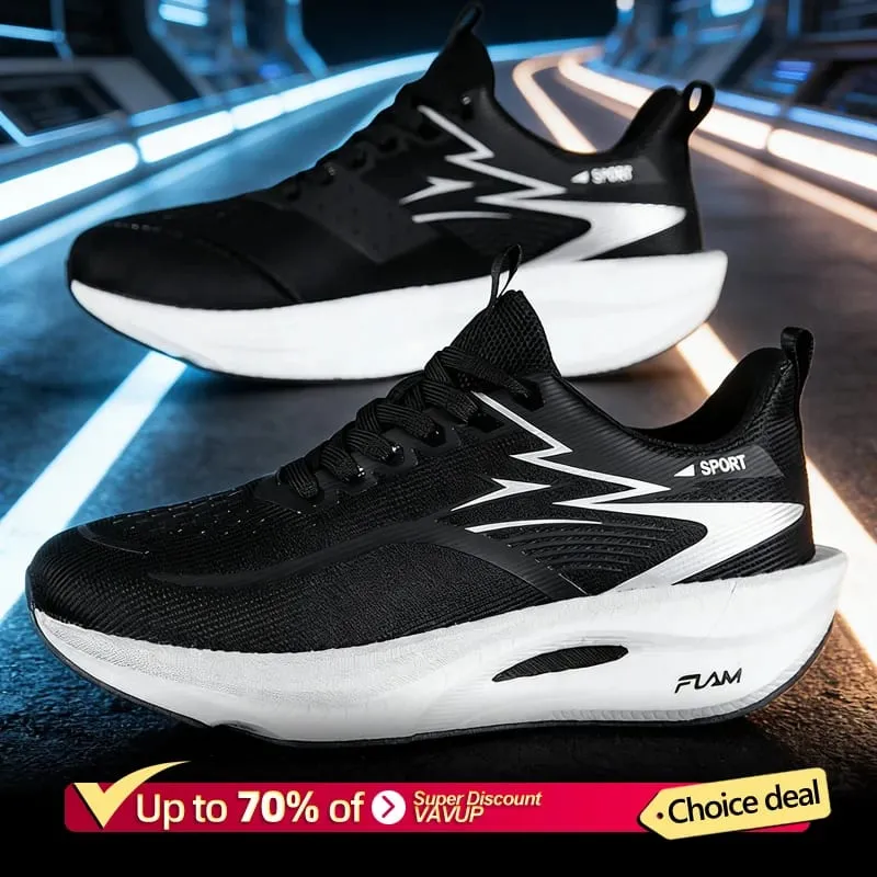 Men Sports Speciality Running Shoes Carbon Board Marathon Breathable Lightweight Women's Comfortable Athletic Nonskid Sneakers