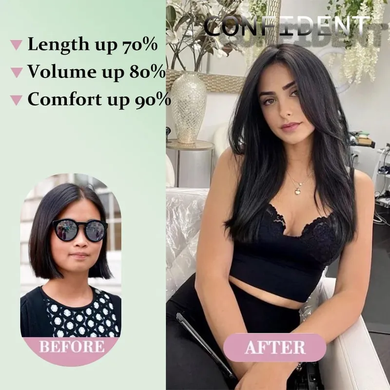Synthetic 7 Pieces/Set 22 Inch Straight Hair Extensions Clip-In Extensions Christmas Halloween Hair Extensions