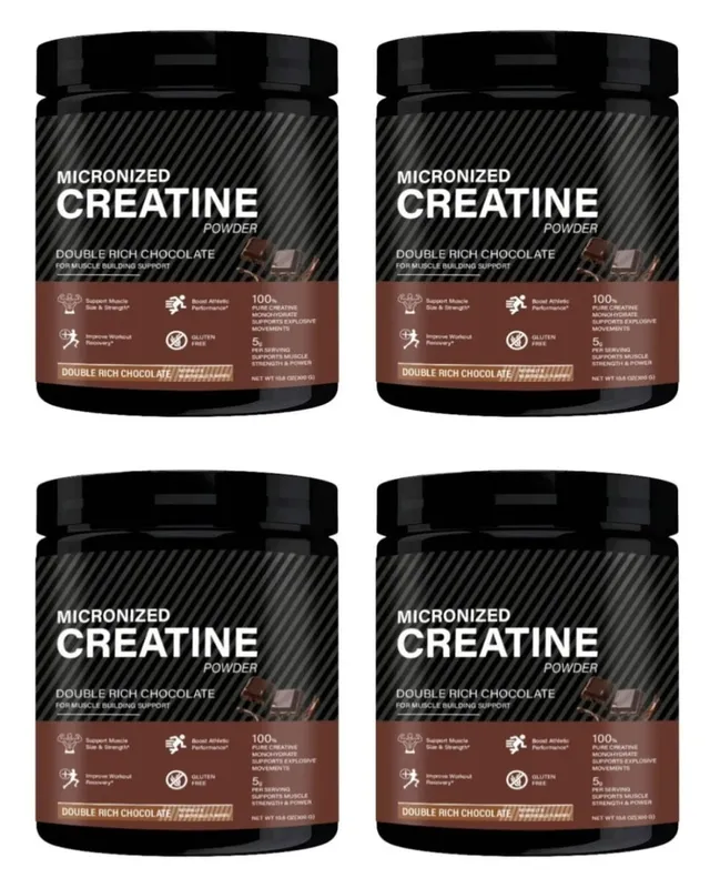 Micronized Creatine Monohydrate Powder 5g Supports Muscle Strength Workout Recovery & Training Performance Chocolate Flavor 300g