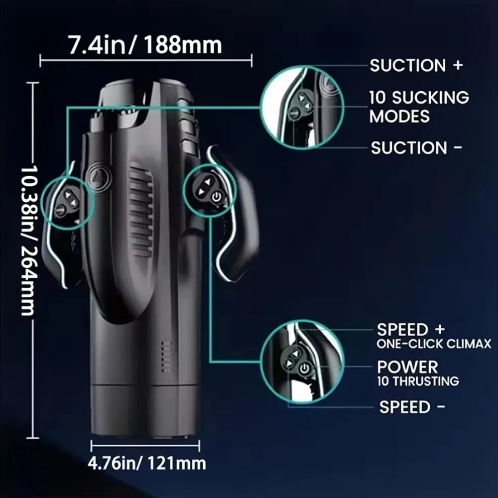 Bermuda Masturbator Powerful Vacuum Sucking Blowjob High-Speed Piston Telescopic Male Masturbation Cup Sex Toys for Men