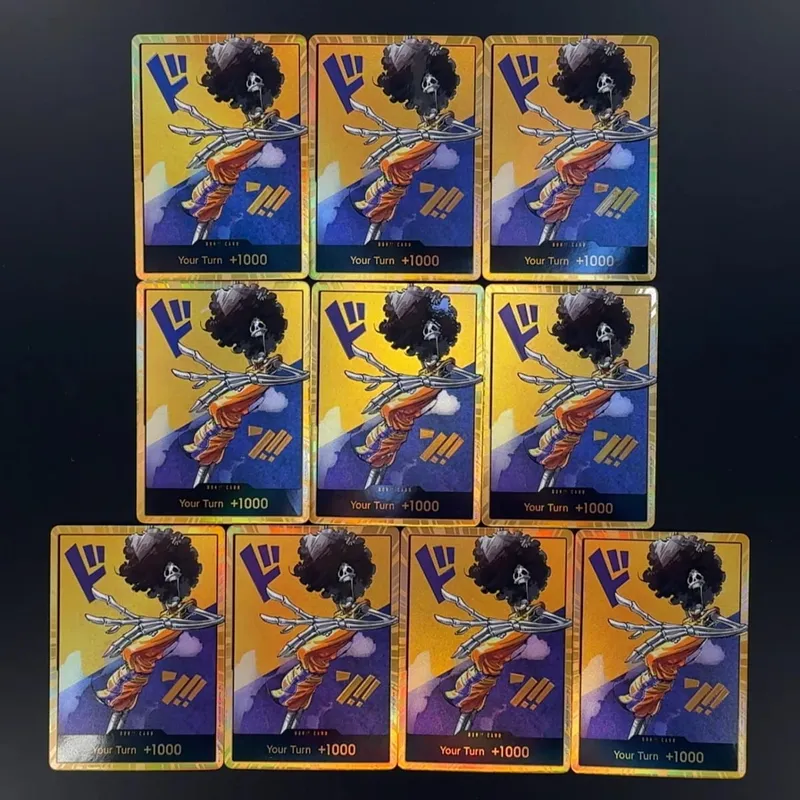 One Piece OPCG English Golden Holographic 3D Textured DON card Straw Hat Crew x Lakers DON card Anime Collectible Cards