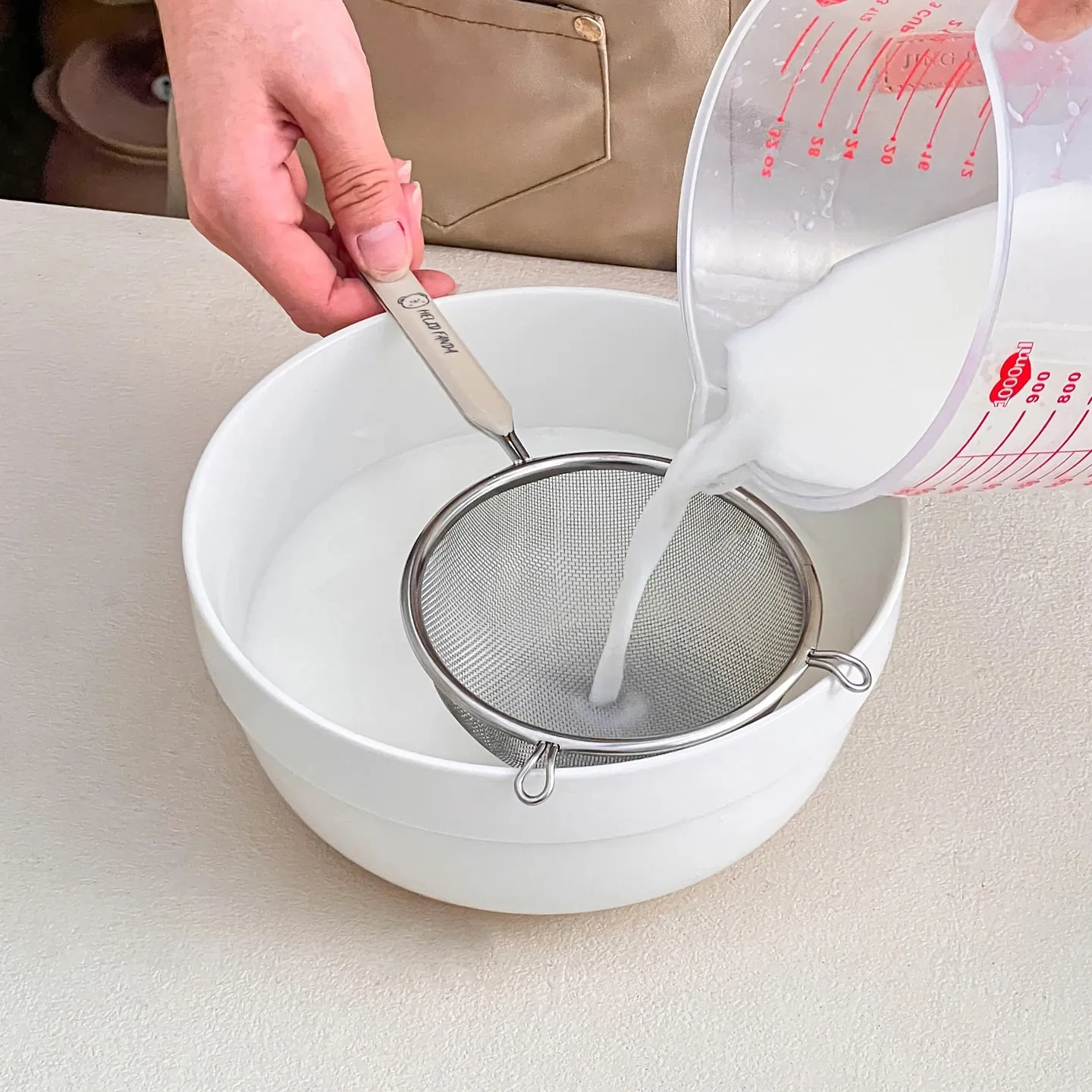 Durable 304 Stainless Steel Residue Filter With Plastic Handle Fine Mesh Strainer Flour Sieve Oil Skimmer Spoon Kitchen Utensils