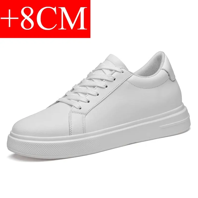 New Men's Sneakers Elevator Shoes Heightening Height Increase Insole 6-10CM High Heels Shoes Leather Sport Shoes Men Shoes