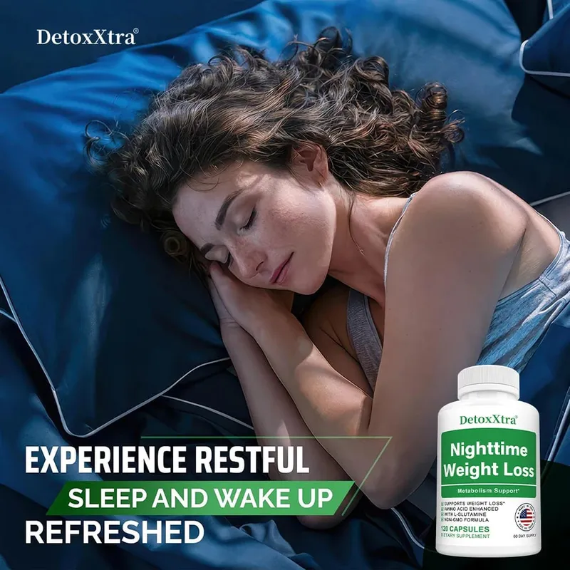 Nighttime Fat Burner Capsules Muscle Recovery Appetite Suppressant Metabolism Booster Relaxation & Restful Sleep Support