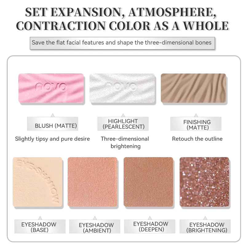27-Shade Mult Eye Shadow Matte Pearlescent Glitter Large Plate Blush High-Gloss Multi-Functional Contouring New Style