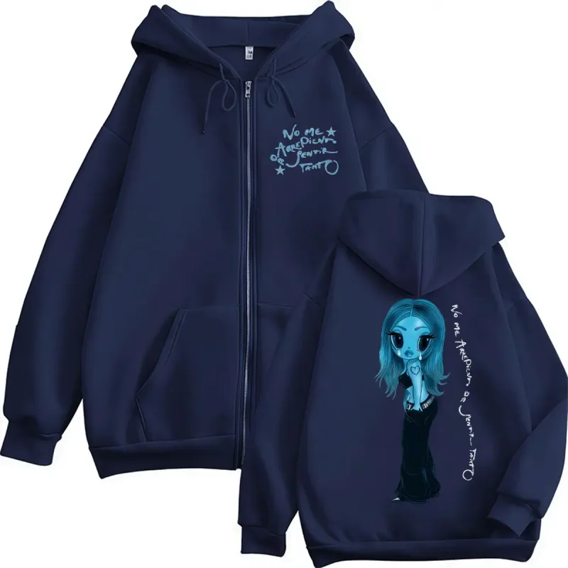 Karol G No Me Arrepiento De Sentir Tanto New Album Zipper Hoodies Music Fans Cardigan Sweatshirts Men Women Fleece Loose Coats