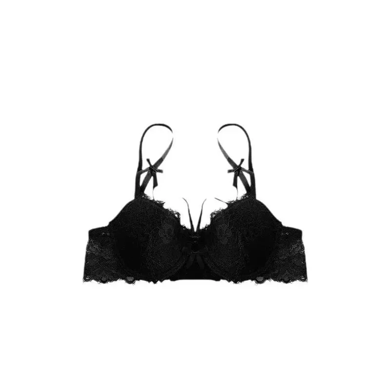 Push Up Bra Set 32-38 AB SL French Lace Underwire Luxury Bow Bralette Allure Support Breathable Comfort Summer Flash Sale