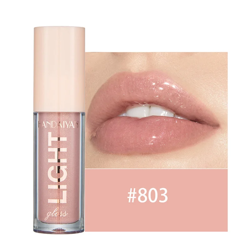 12 barev Mirror Pearl Lesk na rty Dlouhotrvající hydratační lesk Glitter Lip Glaze Vodotěsné sklo Tekutá rtěnka Dámský make-up