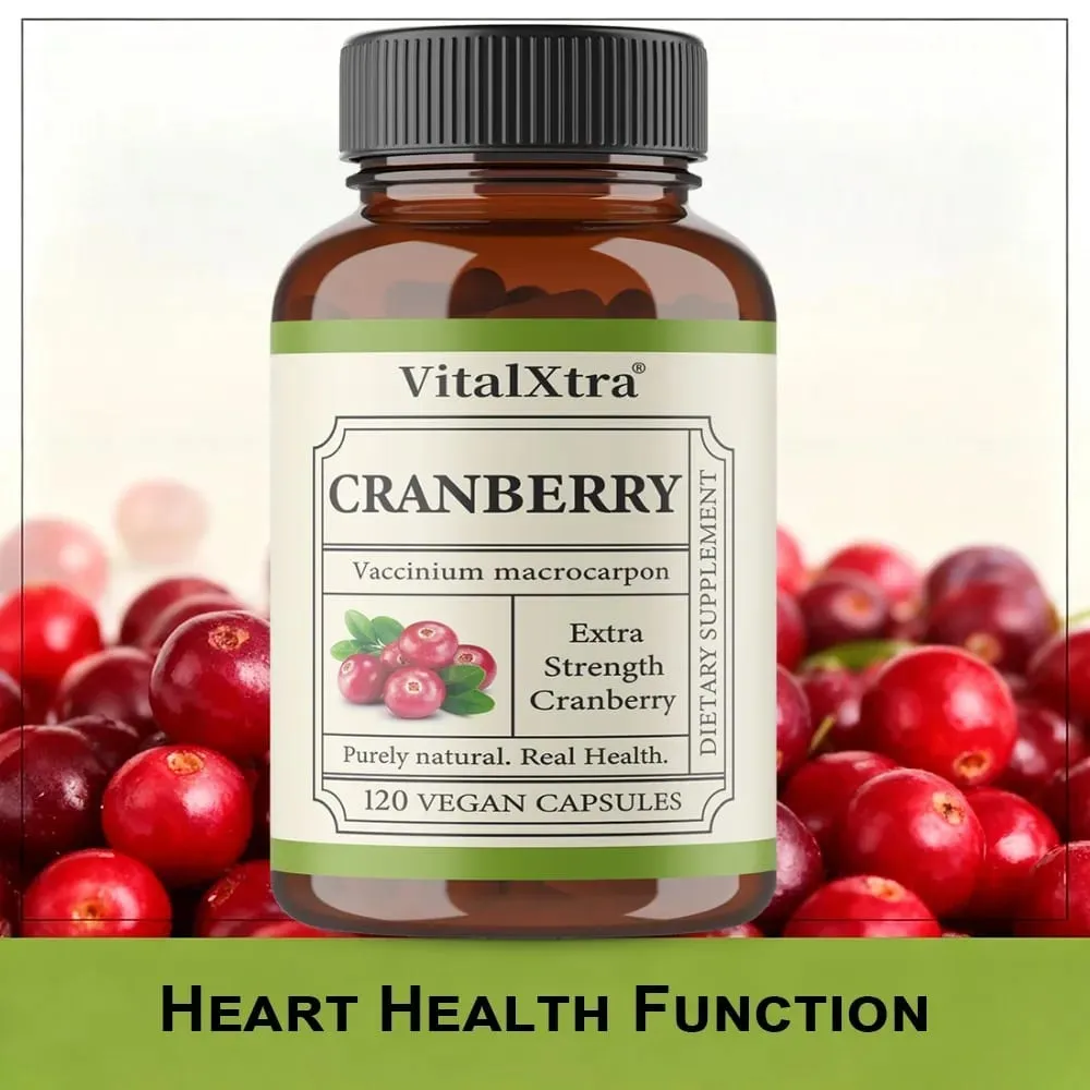 Cranberry Capsules - Supports Cardiovascular Health Enhances Immunity Supports Urinary Tract Health