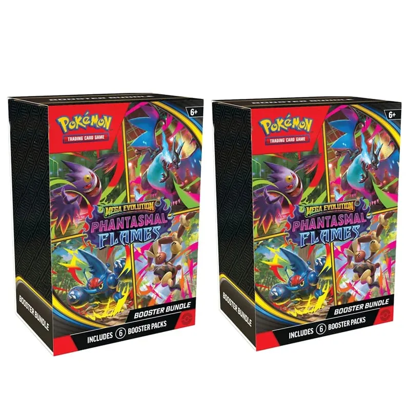 Scarlet Violet 151 Pokemon PTCG English Mega Phantasmal Flames Booster Bundle Version ME02 Trainer Box Collected Trading Cards