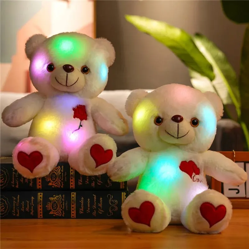 Cute Plush Light Bear Toy Tool Soft Present Birthday Gift Light LED Stuffed Animals Plush Toy Colorful Glowing Festival Gift
