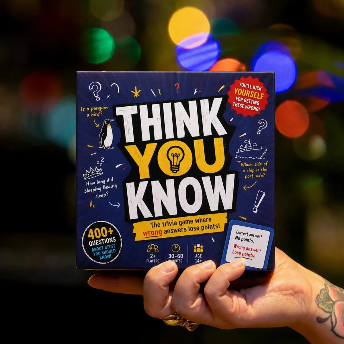 Funny Trivia Card Game Everyday Knowledge Challenge Brain Teaser Party Game Fast Thinking Question 400 Questions 110 Cards