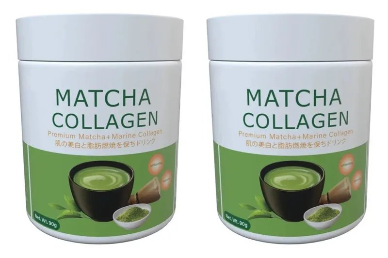 Matcha Collagen Powder Premium Matcha Marine Collagen L-Glutathione For Skin Hair & Joint Wellness Support Formula Adult 90g