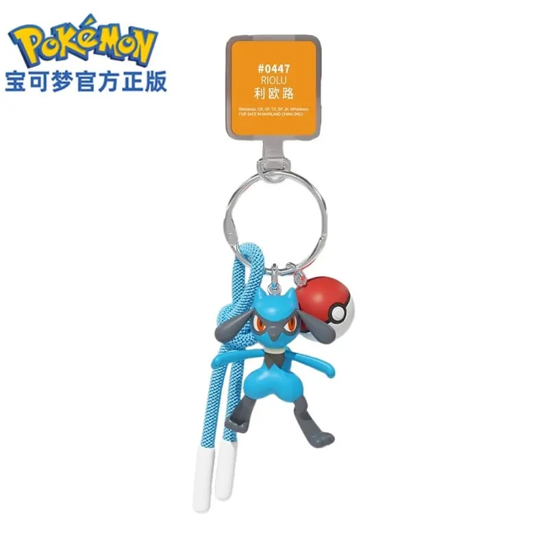 Originální Pokémon Scorbunny Keychain Grookey Riolu Sobble Wobbuffet Cubone Anime Akční figurka Hračka Klíčenka Přívěsek s vůní Dárek