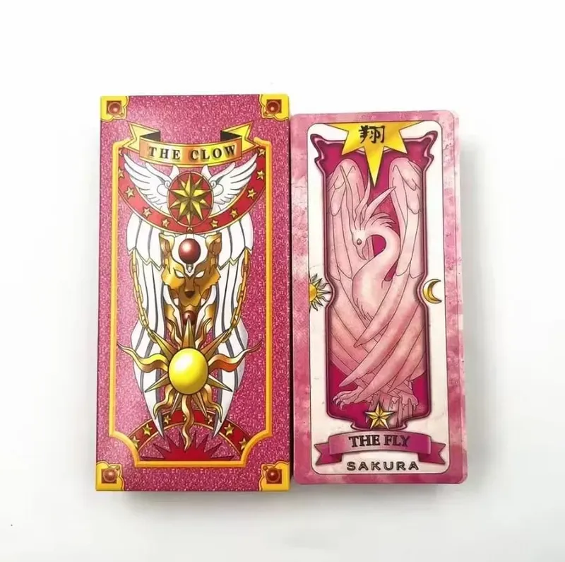 Anime Cosplay Card Captor Sakura KINOMOTO Thẻ Bài Clow Tarot Chống Đỡ Giấy Xi Thẻ Ngộ nghĩnh Cho Gia Đình Người Bạn Đảng Xmas Phụ Kiện