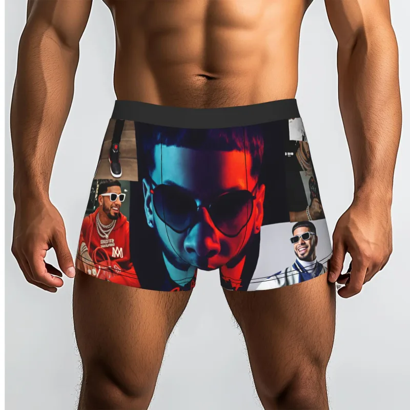 Male Funny A-Anuel AA Underwear Boxer Briefs Stretch Shorts Panties Underpants