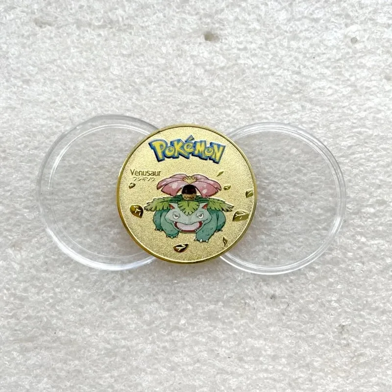 Pokemon Đồng Tiền Vàng Pikachu Anime Đồng Tiền Kỷ Niệm Charizard Vàng Kim Loại Tròn Đồng Xu Đồ Chơi
