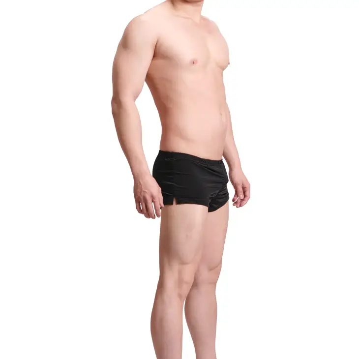 Panlalaking Kasuotang Panlalaki Ice Silk Boxer Shorts homme Solid Mid-rised U Convex Pouch Underpants Cueca Panlalaking Arrow Pants Plus Size M-XXL