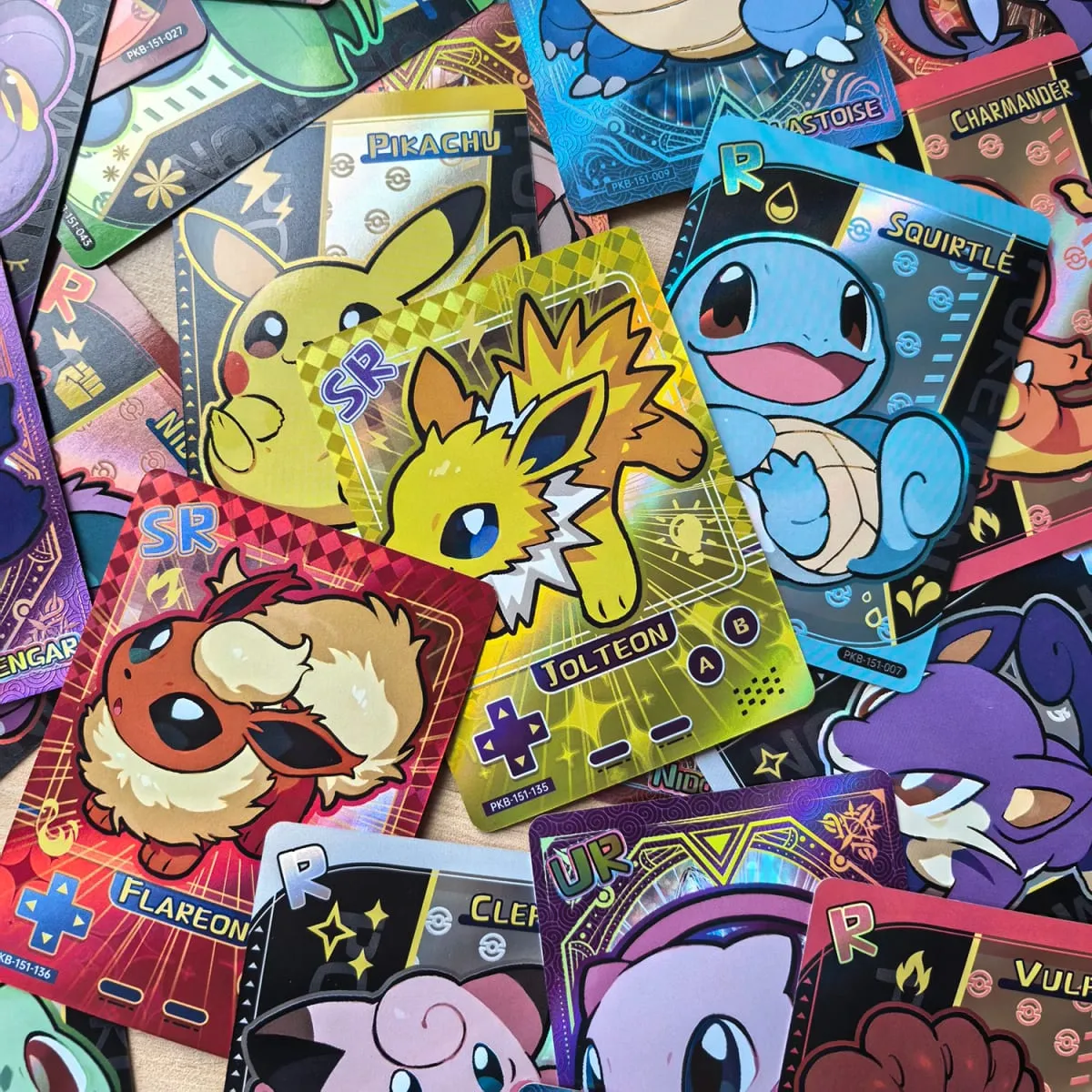 Shiny 59 Stuks PokeBaBy Leuke DIY Kaart Pokemon Holografische 1996 Q151 Anime Versie Klassieke Collectie Kaarten Gengar Charizard