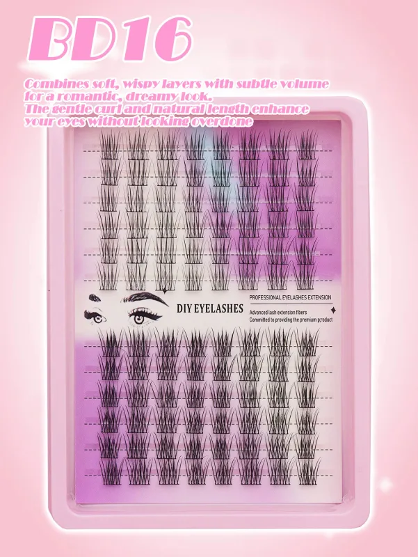 6 sizes of clustered eyelashes multiple combinations and styles to easily create exquisite eye makeup a must-have for beauty