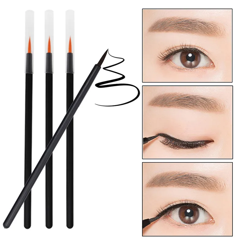 50pcs Disposable Nail Art Brush Eyeliner Eyeline Makeup Tools Manicure Painting Pen Beauty Tool Nail Gel Liner Brushes