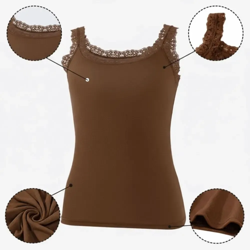 Casual U Neck Summer Tank Tops Sleeveless With Lace Cami Top Shirt Underwear Camisoles Vest Corset for Women