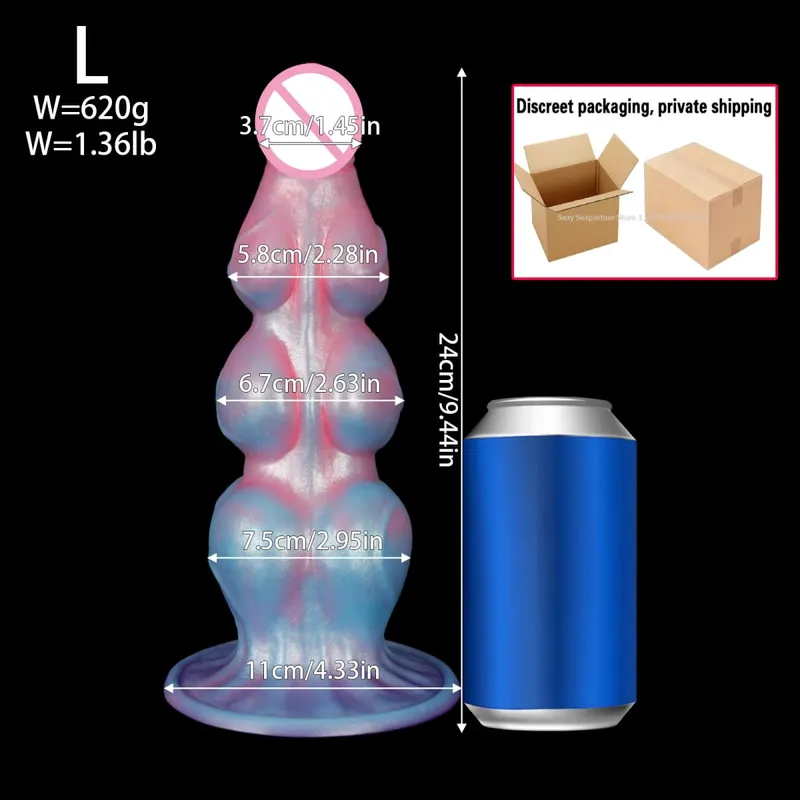 Big Knot Anal Plug Huge Fantasy Silicone Anal Butt Plug Adult Sex Toy Big Anal Plug Dilator Training Expansion For Women Men Gay