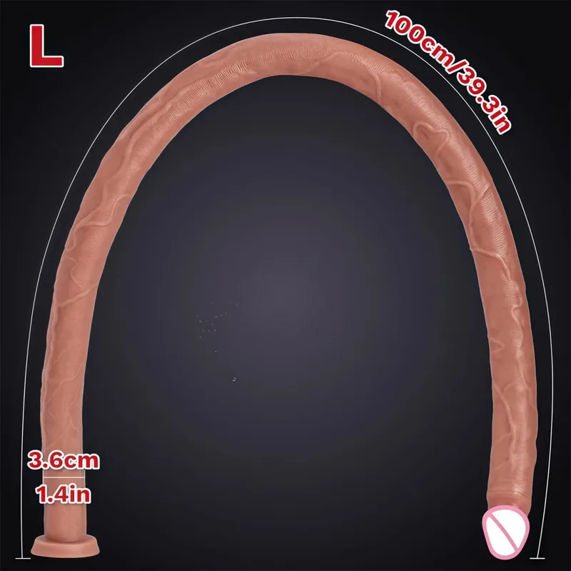 Realistic Dildo Super Soft Silicone Long Penis Women Sex Toy G-Spot Masturbation Vaginal Anal Satiety Plug Double Dildos Lesbian