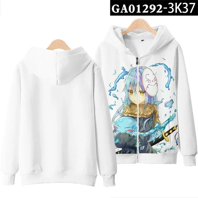 Anime Rimuru Tempest 3D Print Hoodies Men Women Long Sleeve Sweatshirt Harajuku Streetwear Coat Cosplay Costume