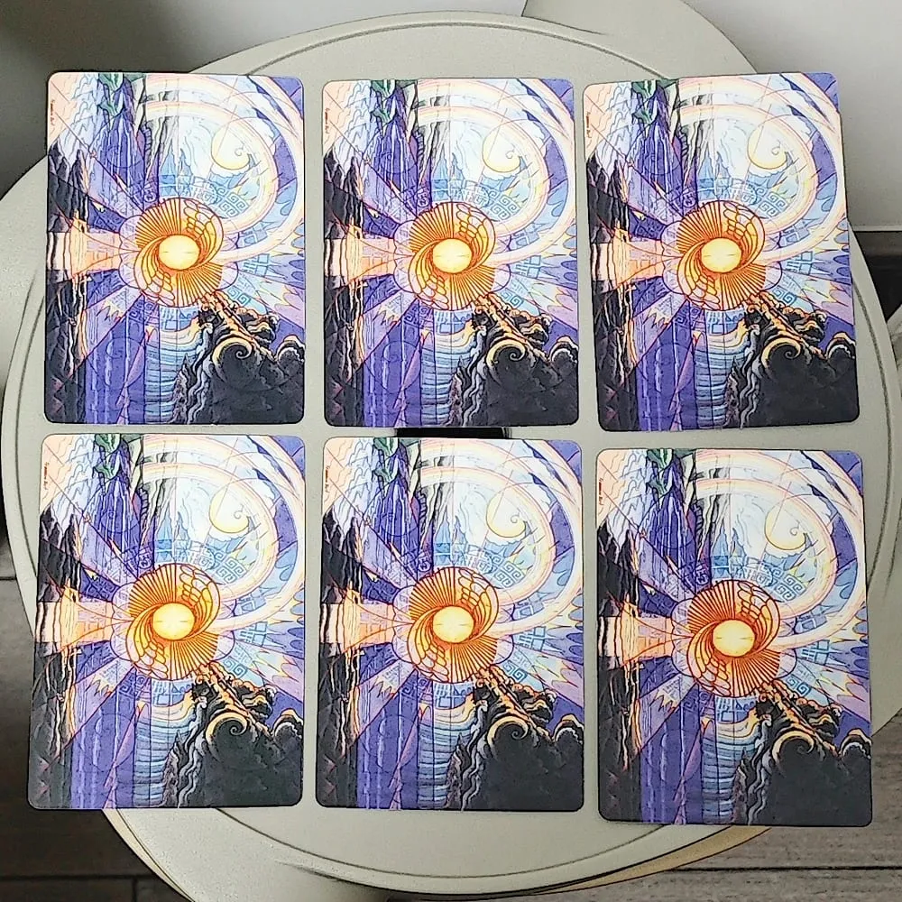 Sacred Geometry Cards for The Visionary Path 10.4*7.3cm - 64 Pcs Oracle Cards Integrating Math Science and Spirituality