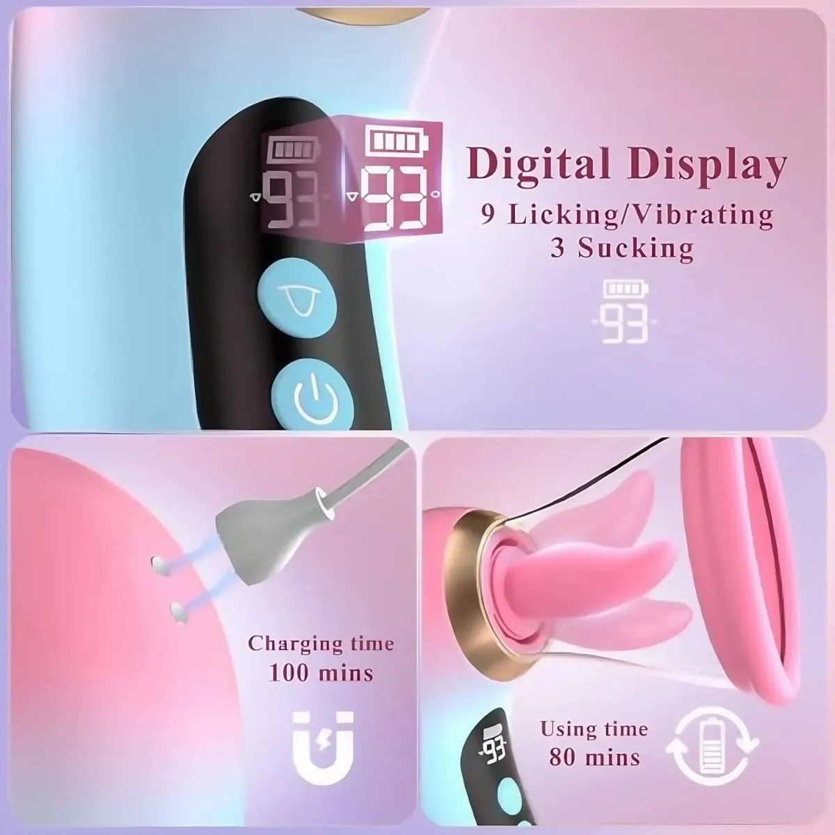 5IN1 Klitoris Sauger Vibrator Zunge Lecken Nippel Vagina Massager APP Control Clit Stimulator LCD Display Sex Spielzeug für Frauen