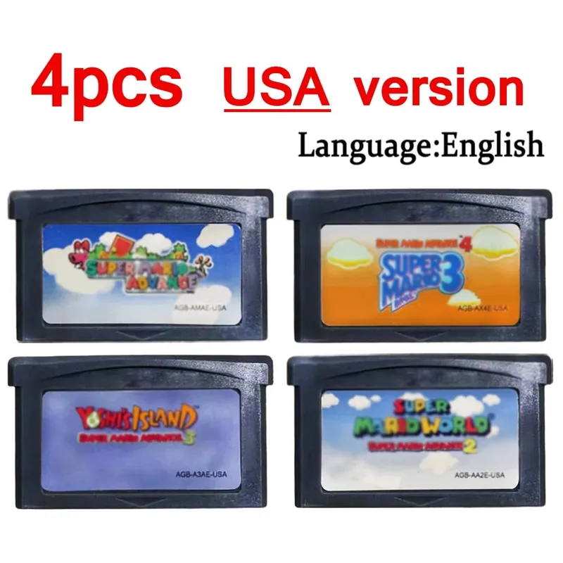 Wari0 32 Bit GBA Game Cartridge Kart Game Card Series EUR USA Version Video Game Card For GBA Portable Game Console