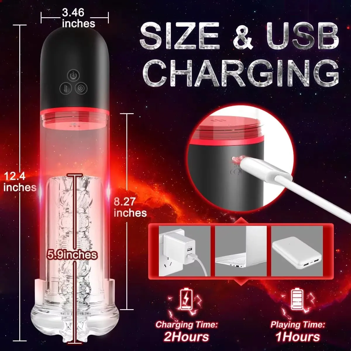 Male Masturbator Penis Pump Male Sex Toys for Men Vacuum Pump Sucking Adult Toys Mens Sex Toys Pocket Pussy Pumps & Enlargers