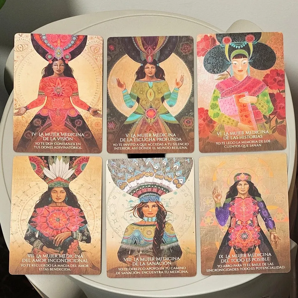 Medicine Woman Oracle - 49 Shamanic Archetype Cards 10.5*7.5cm for Healing and Empowerment (Spanish Version)