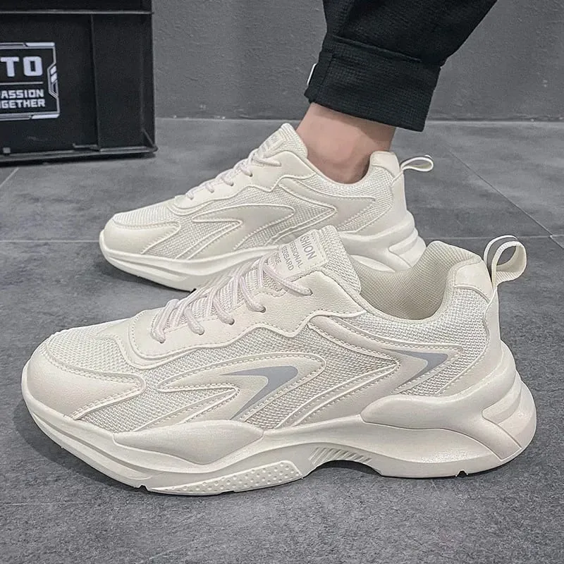 Men's Chunky Dad Shoes 2025 Summer Hot Sale Breathable Casual Shoes for Men with Thick Soles for Students Casual Sneakers